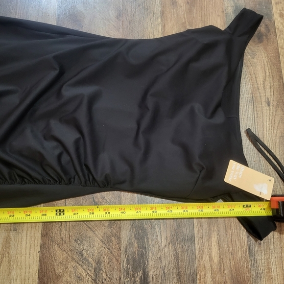 Popilush Black Off-the-Shoulder Shapewear Tummy Control Maxi Dress Size XS - Picture 7 of 11